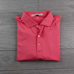 Holderness & Bourne Performance Polo Men's XL Red Striped Golf Shirt